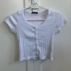 Brandy Melville White Crop-top